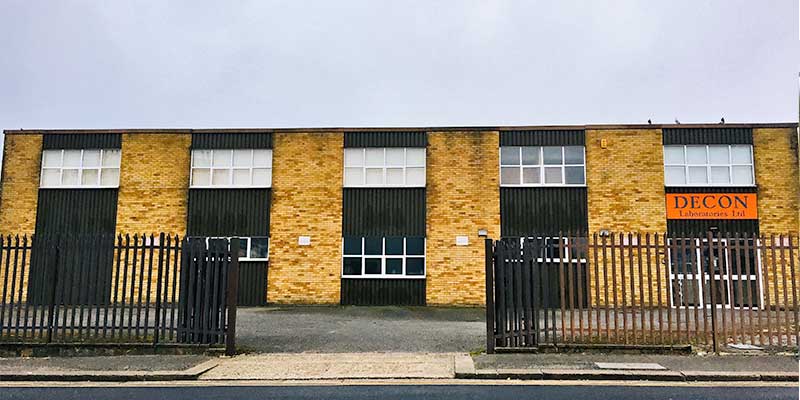 front of decon laboratories building